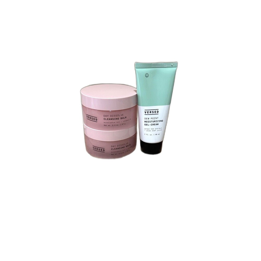 Versed Day Dissolve Cleansing Balm‎ Dew Point Gel Cream 3pc Set Face Skincare